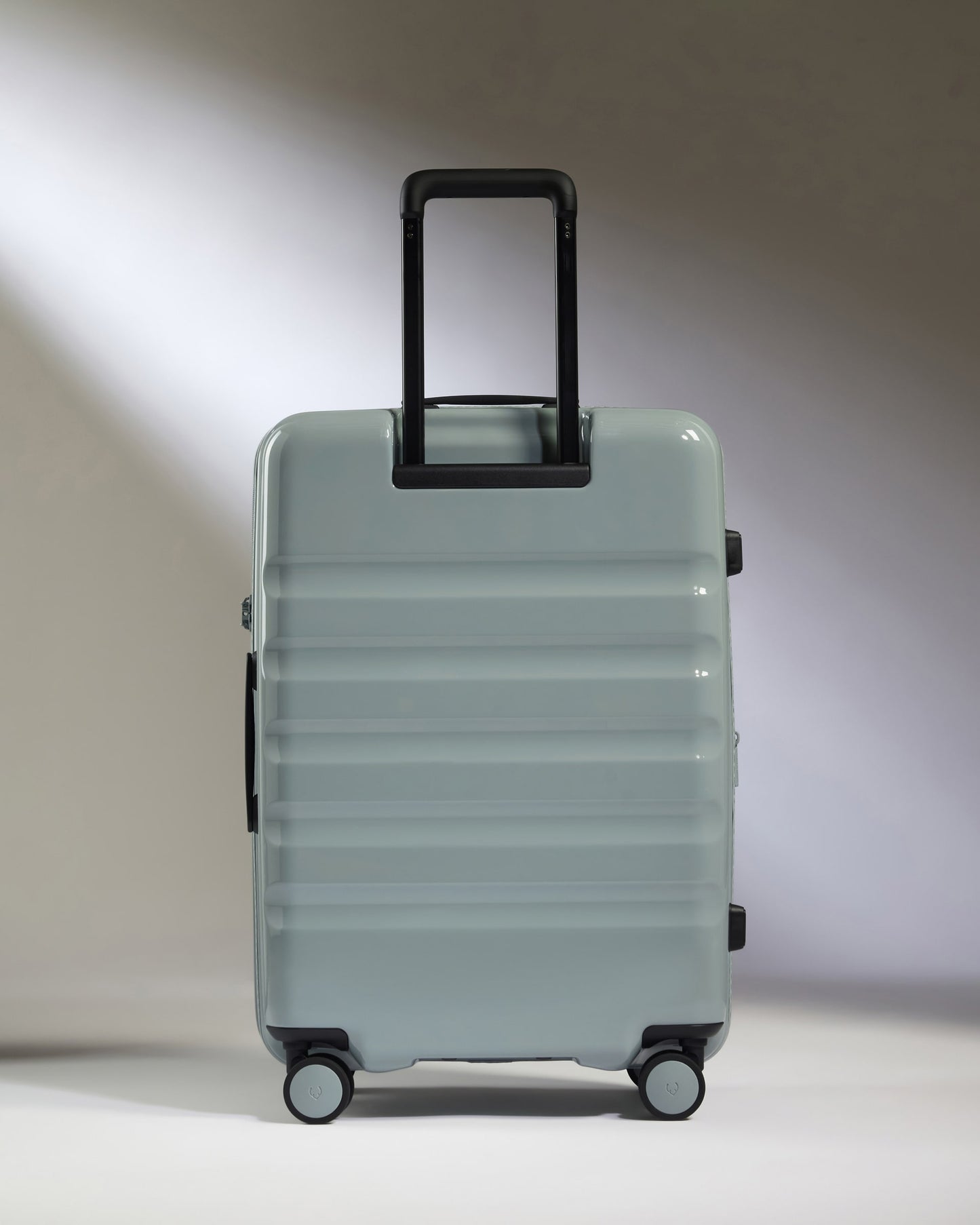 Medium Suitcase in Mist Blue Gloss - Icon Stripe