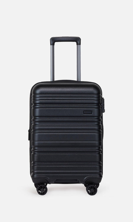 Antler Luggage -  Saturn cabin in black - Hard Suitcases Saturn Cabin Suitcase Black | Hard Suitcase | Antler UK