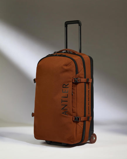 Discovery Wheeled Duffel in Clay Brown