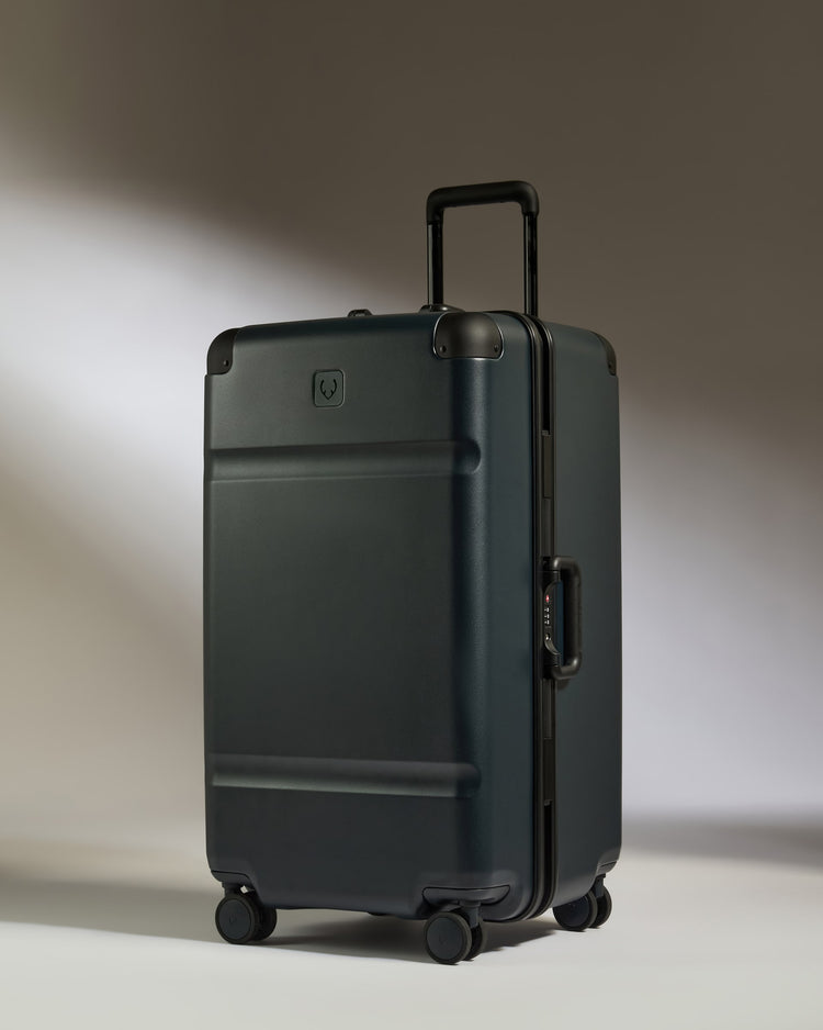Trunk Suitcase in Basalt Navy - Heritage Stripe