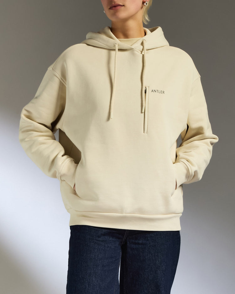 Travel Essential Hoodie in Cream