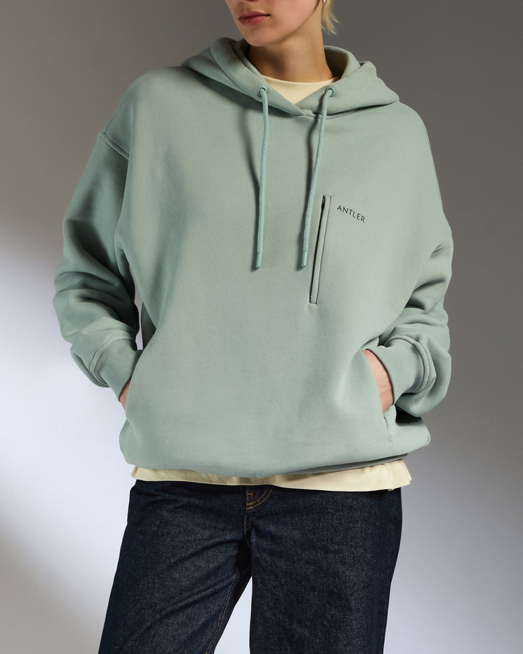 Travel Essential Hoodie in Mist Blue