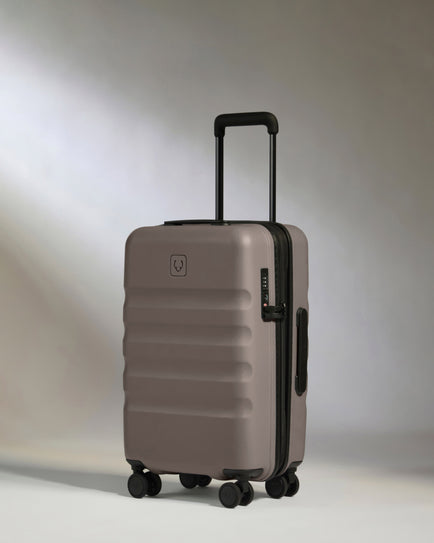 Expandable Cabin Suitcase in Pebble Grey - Icon Stripe