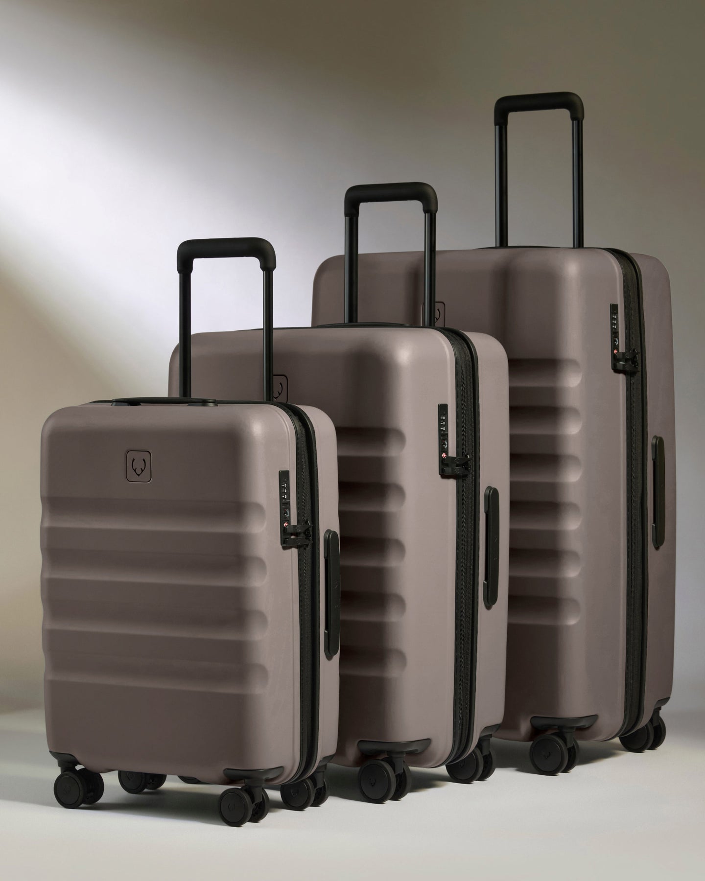 Suitcase Set in Pebble Grey - Icon Stripe