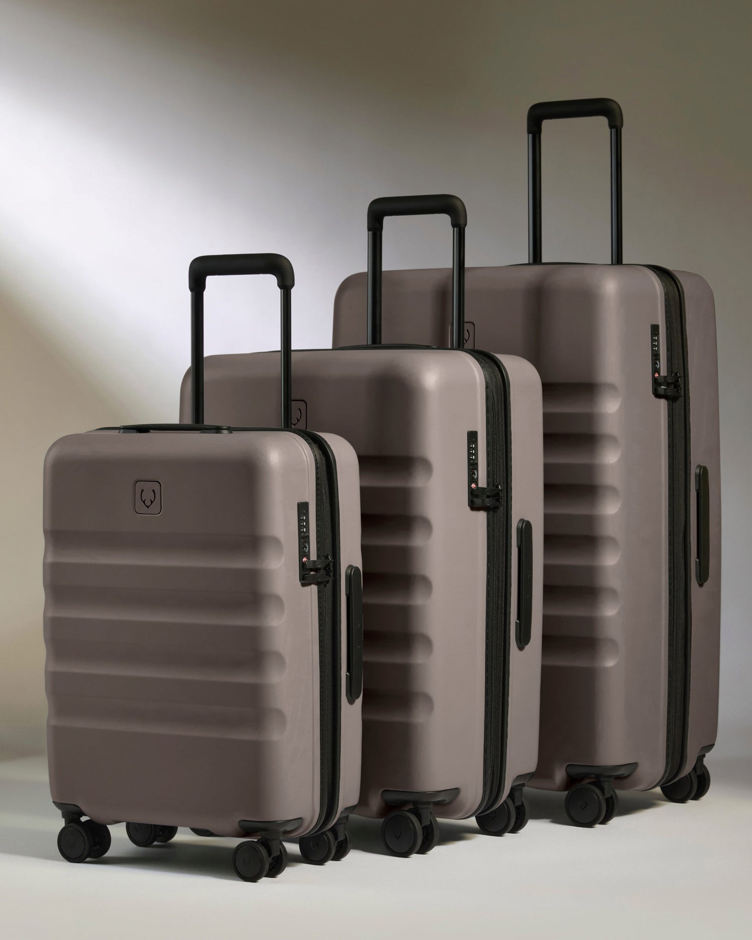 Suitcase Set in Pebble Grey - Icon Stripe
