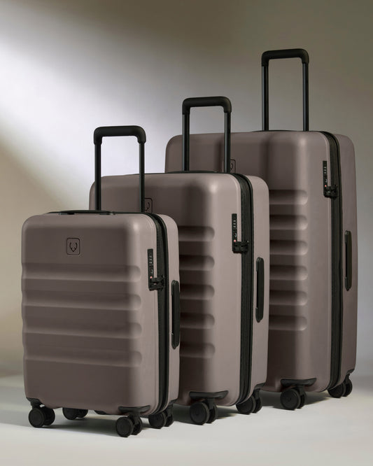 Suitcase Set in Pebble Grey - Icon Stripe