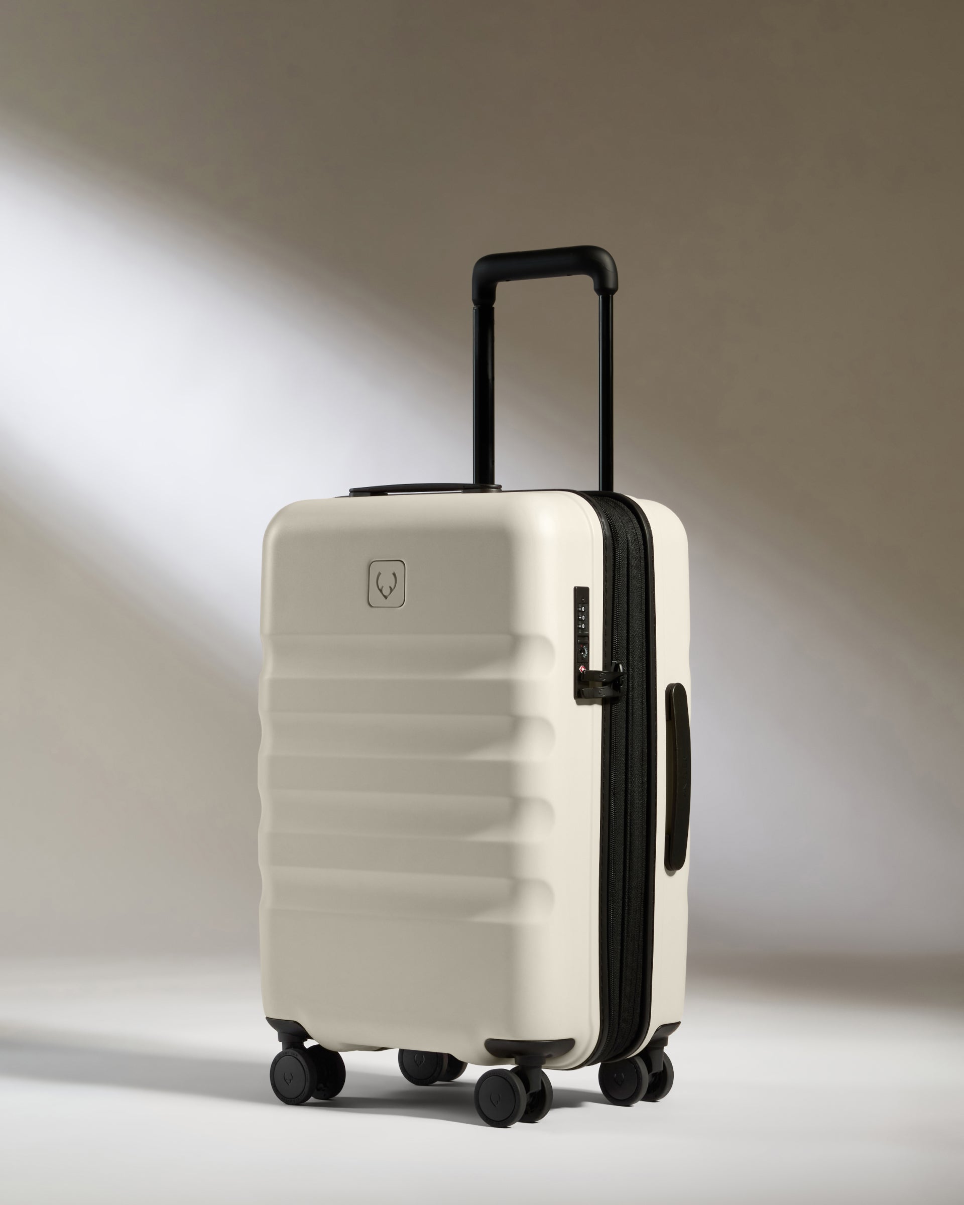 Expandable Cabin Suitcase in Taupe Icon Stripe