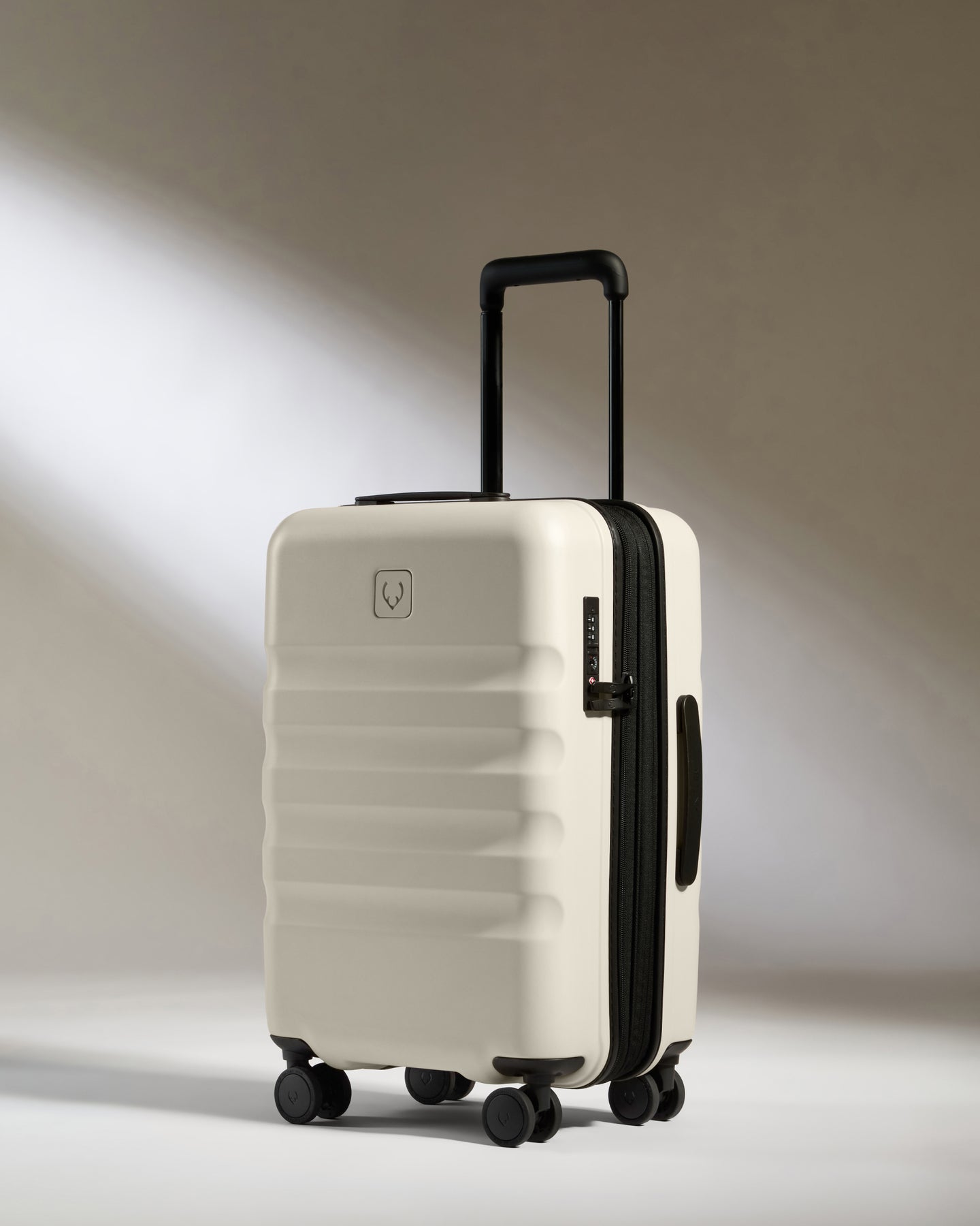 Expandable Cabin Suitcase Set in Taupe - Icon Stripe