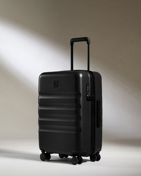 Large Cabin Suitcase Set in Black - Icon Stripe