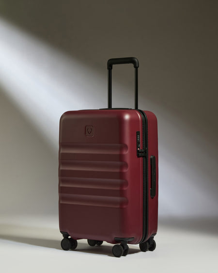 Large Cabin Suitcase in Cedar Red - Icon Stripe