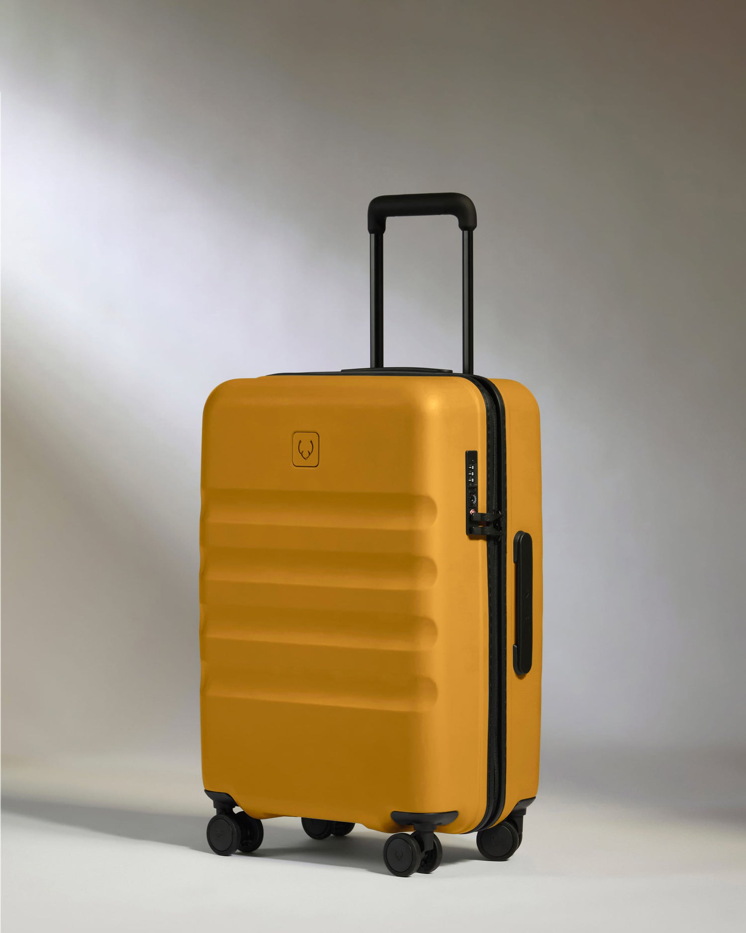 Large Cabin Suitcase in Mustard Yellow - Icon Stripe