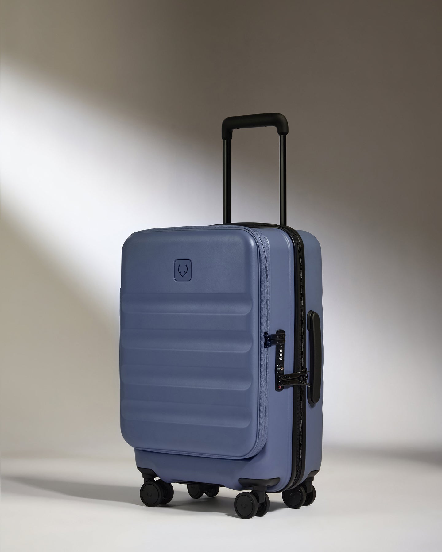 Dual Opening Cabin Suitcase in Ocean Blue - Icon Stripe
