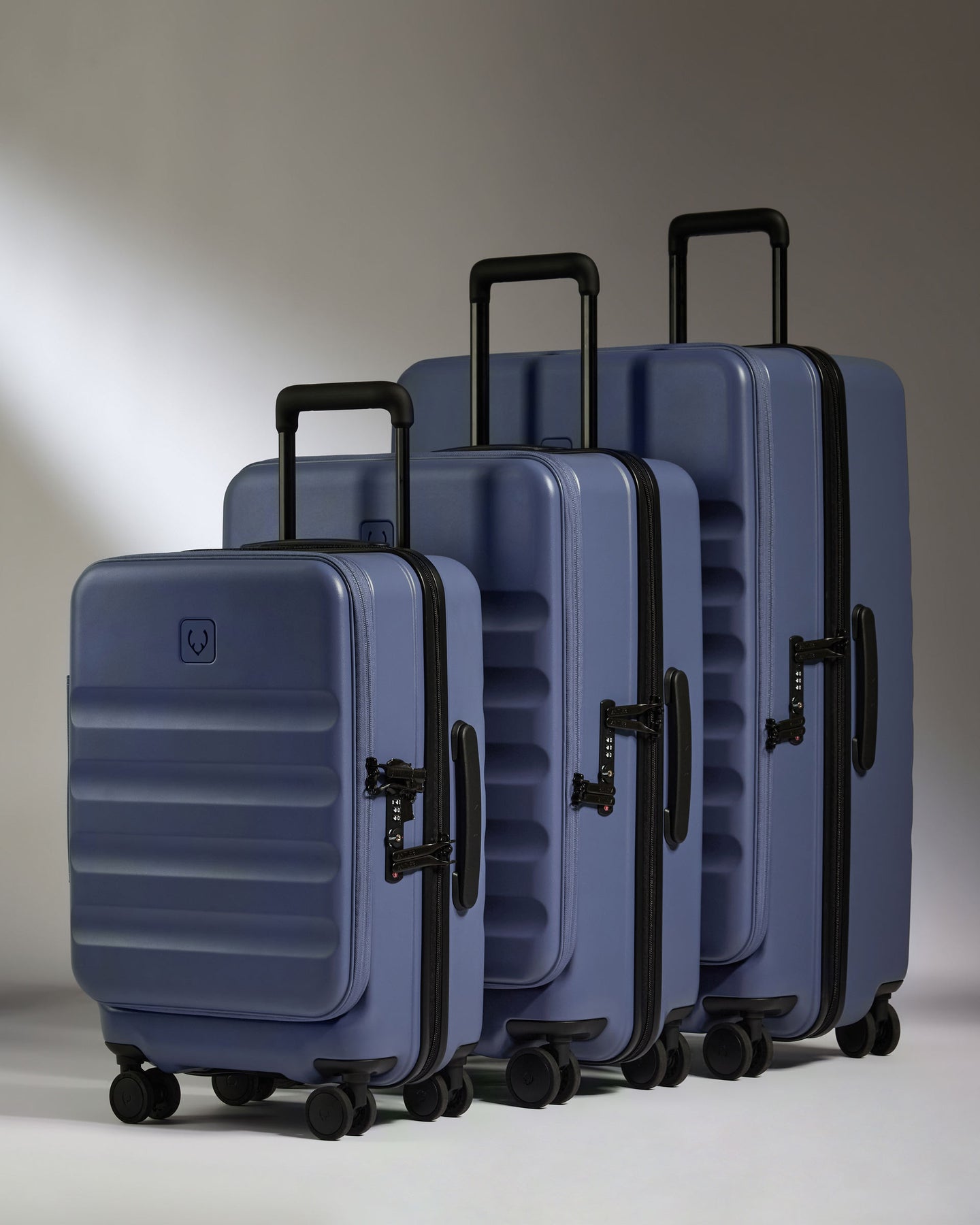 Dual Opening Suitcase Set in Ocean Blue - Icon Stripe