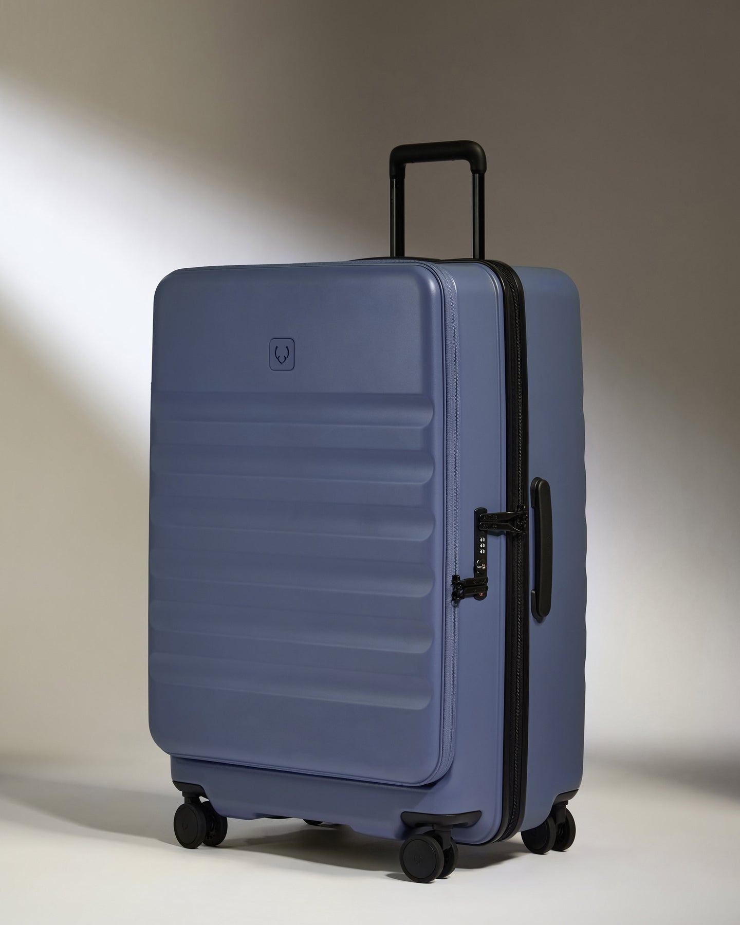 Dual Opening Large Suitcase in Ocean Blue - Icon Stripe