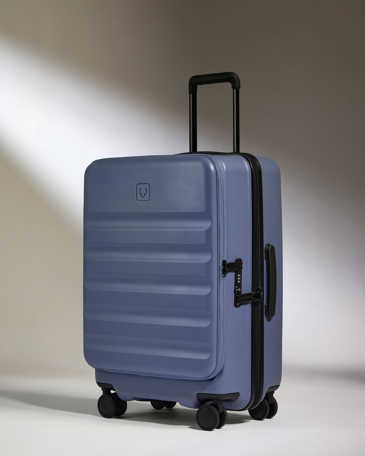 Dual Opening Medium Suitcase in Ocean Blue - Icon Stripe