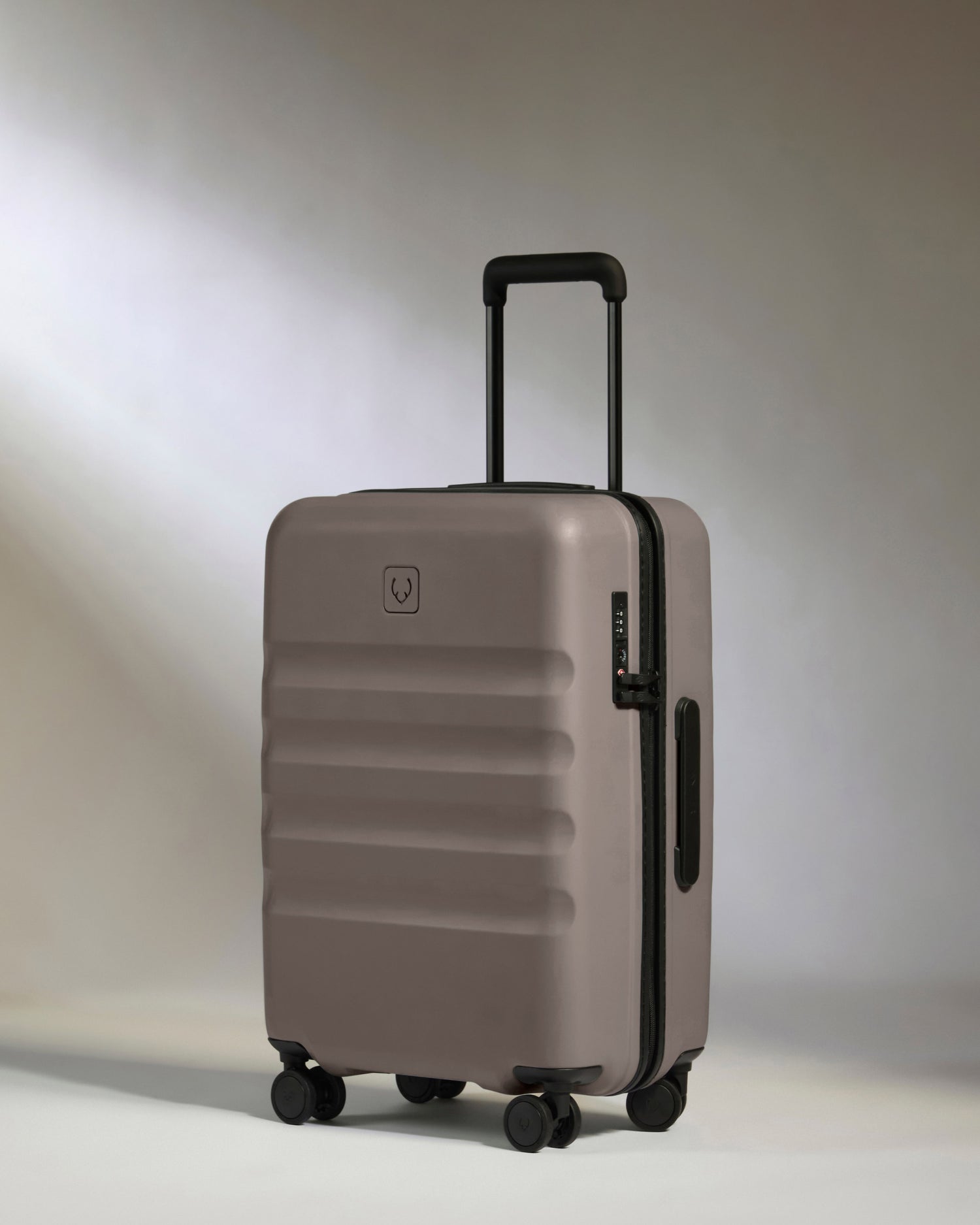 Large Cabin Suitcase in Pebble Grey - Icon Stripe