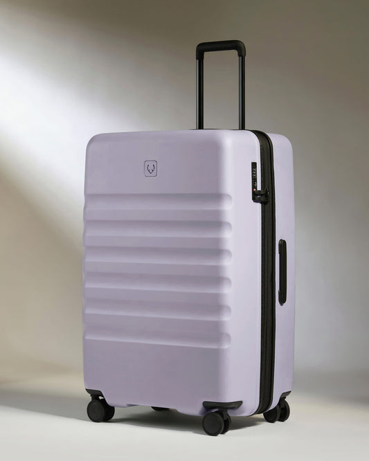 Large Suitcase in Meadow Purple - Icon Stripe
