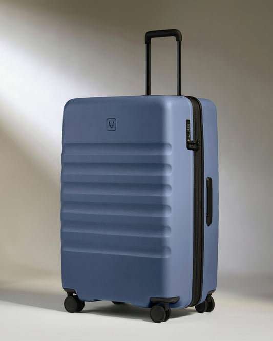 Large Suitcase in Ocean Blue - Icon Stripe