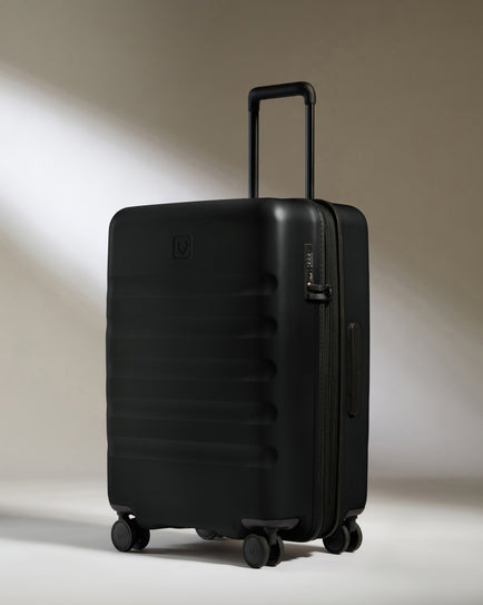 Medium Suitcase in Black - Icon Stripe