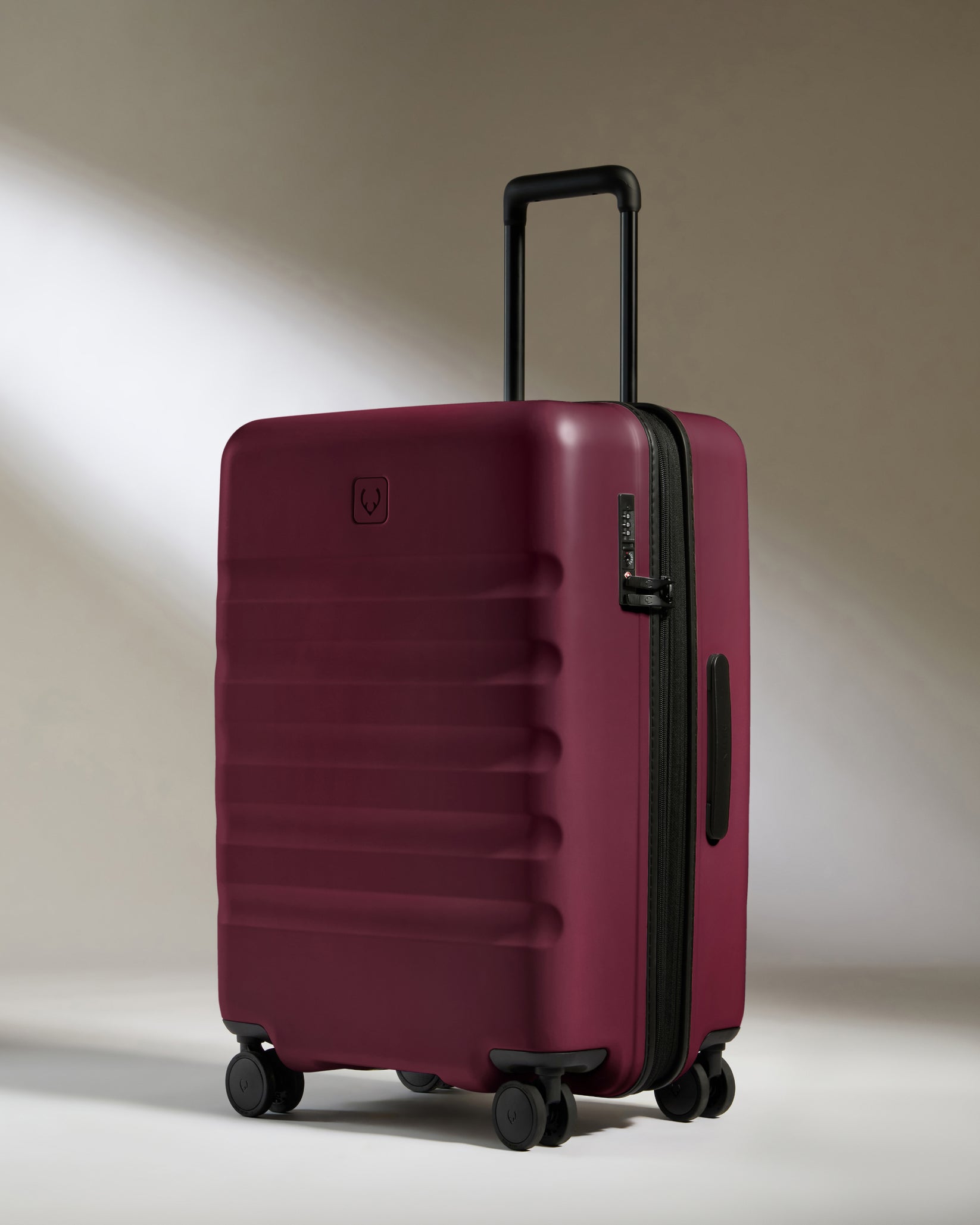 Medium suitcase in Heather Purple Icon Stripe Lightweight & Hard