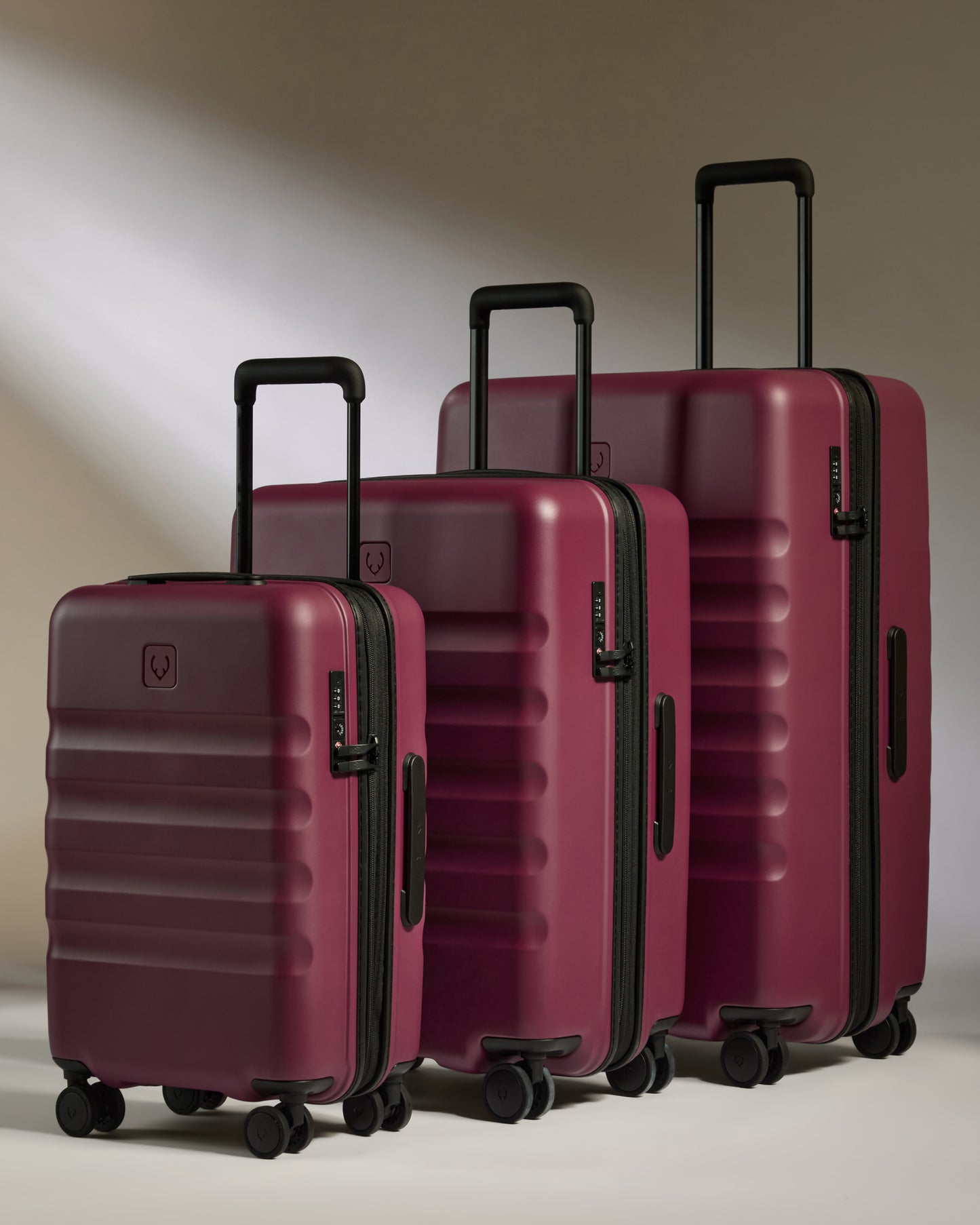 Expander Cabin Suitcase Set in Heather Purple - Icon Stripe