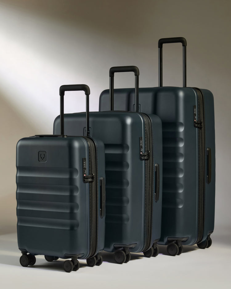 Expandable Cabin Suitcase Set in Indigo Blue - Icon Stripe