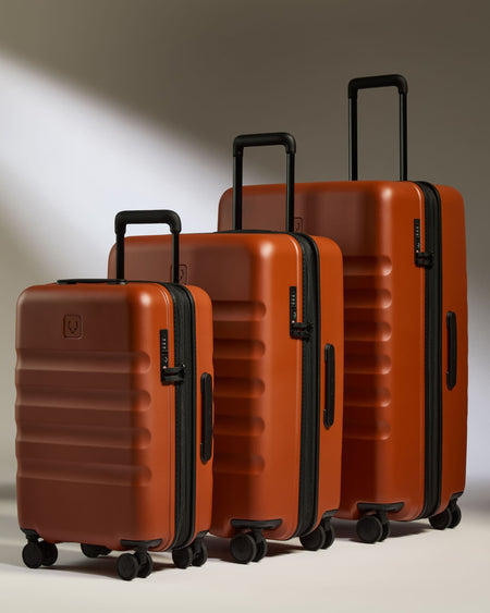 Expandable Cabin Suitcase Set in Maple Red - Icon Stripe