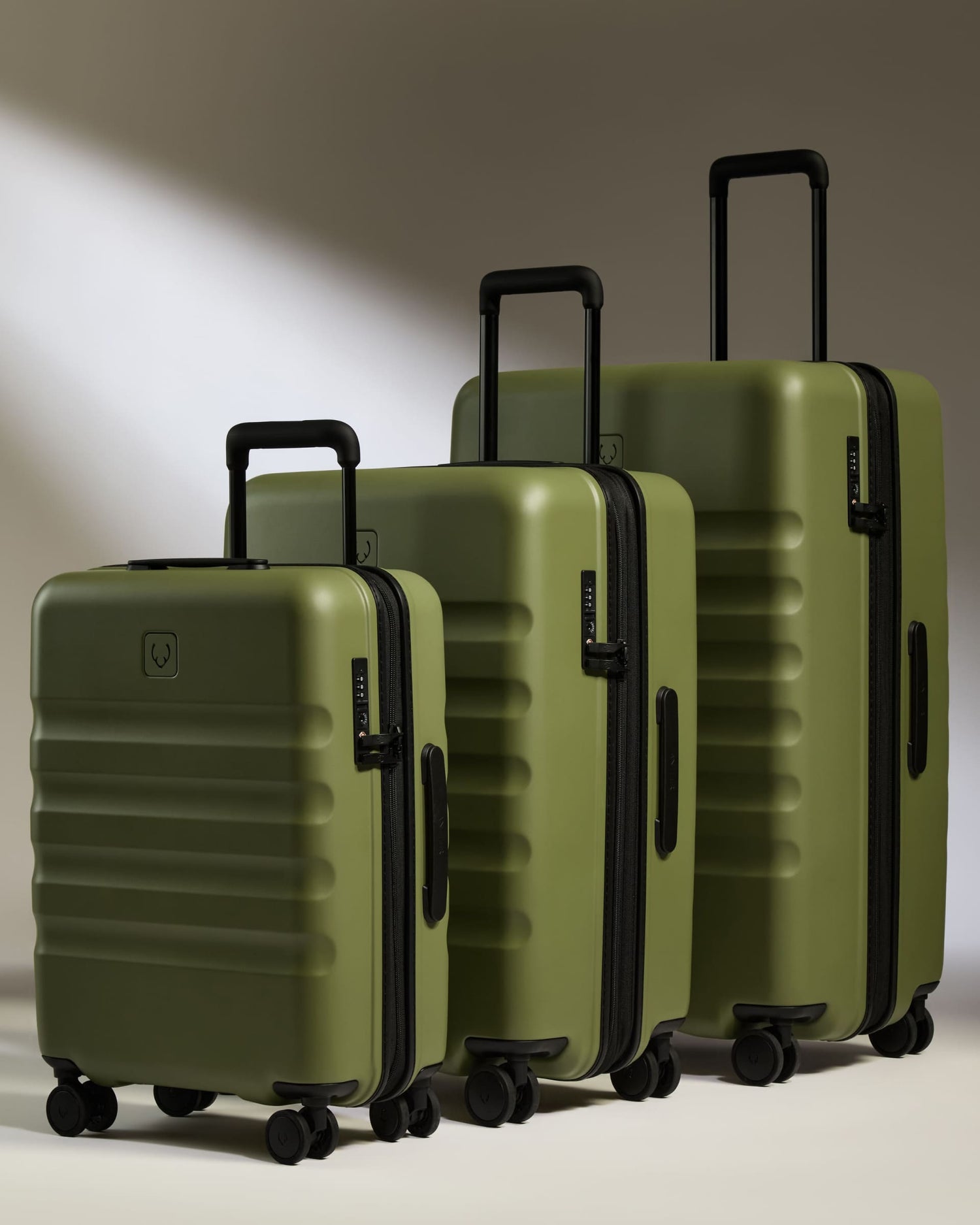 Suitcase Set in Fern Green - Icon Stripe