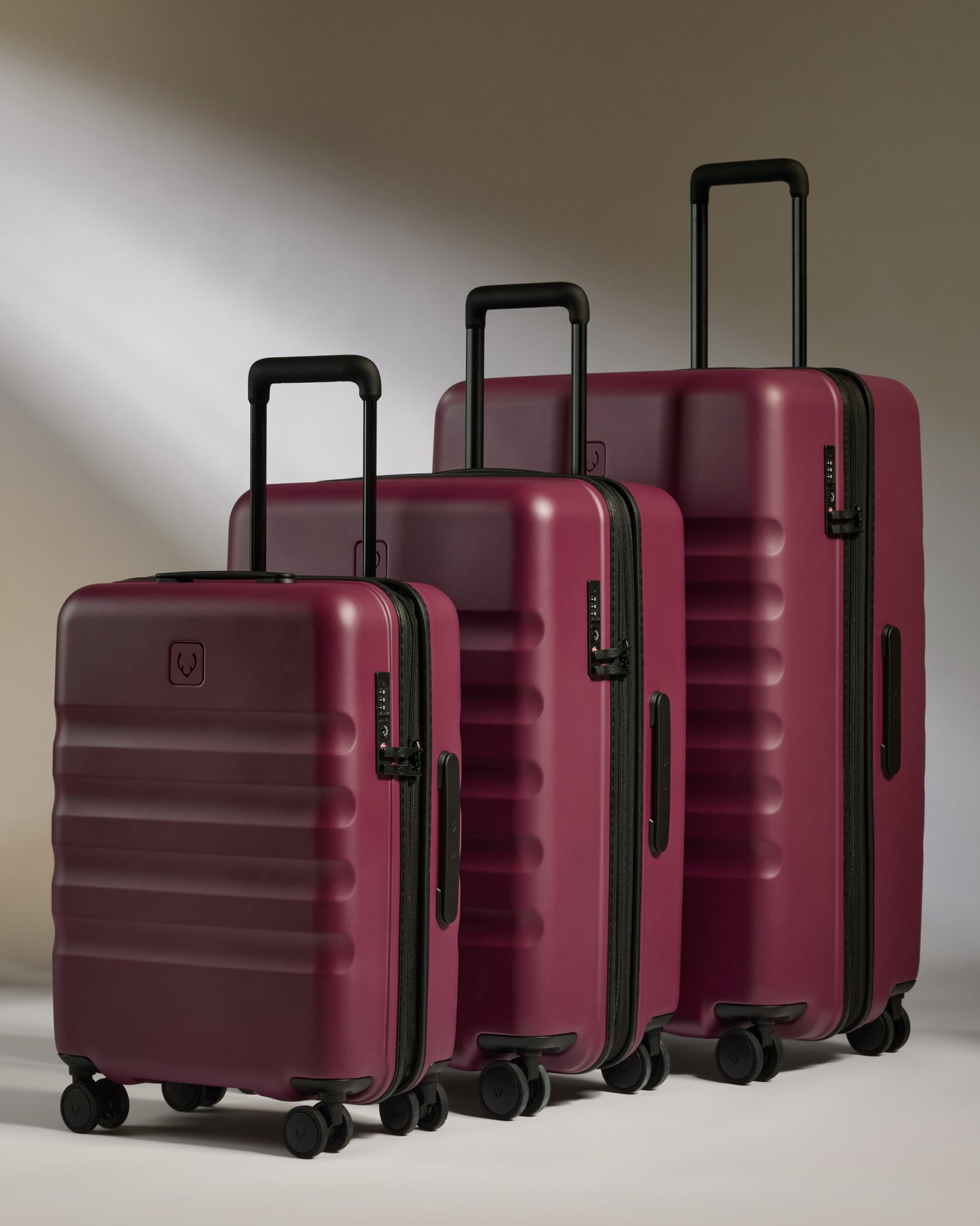 Suitcase Set in Heather Purple - Icon Stripe