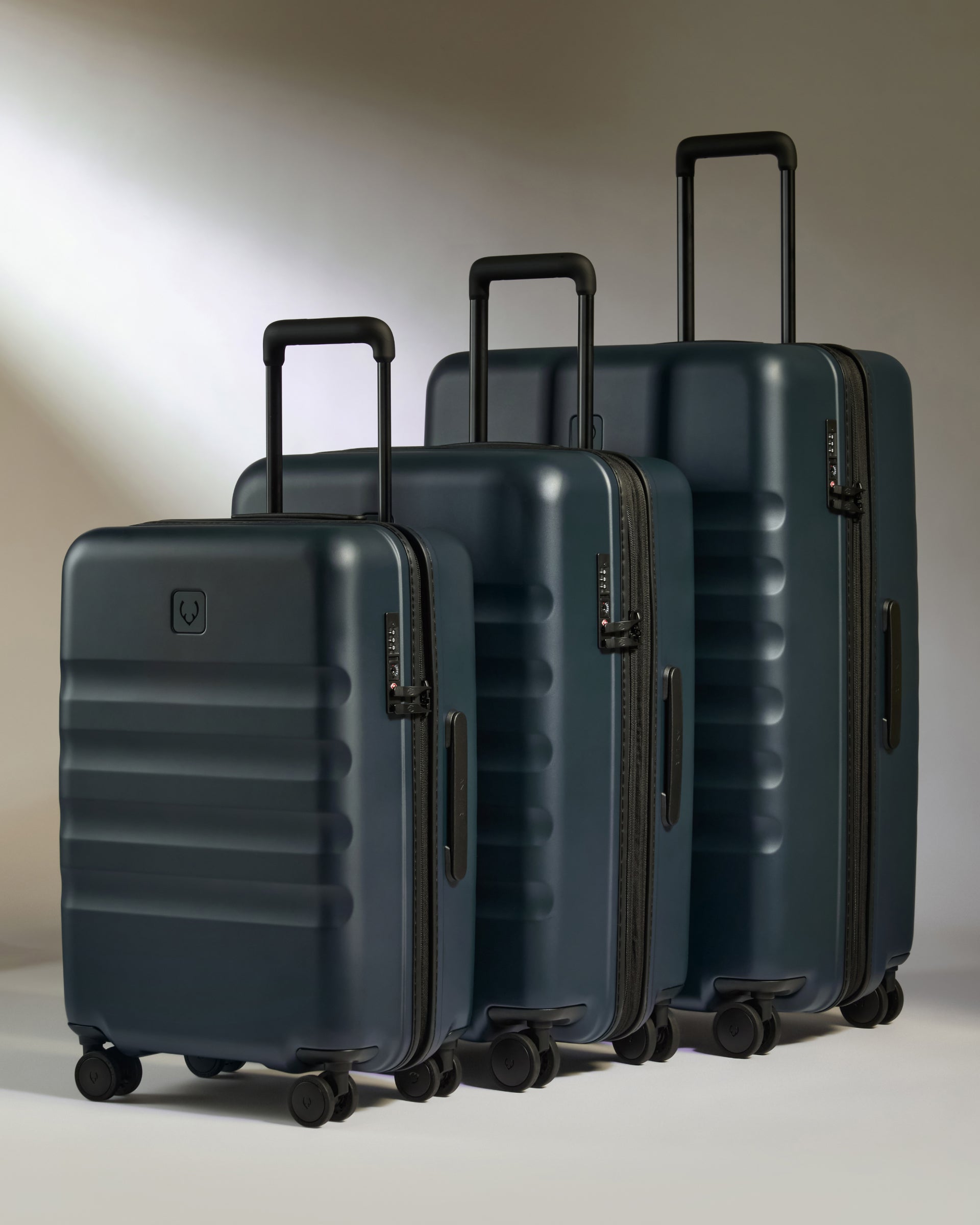 Large Cabin Suitcase Set in Indigo Blue Icon Stripe