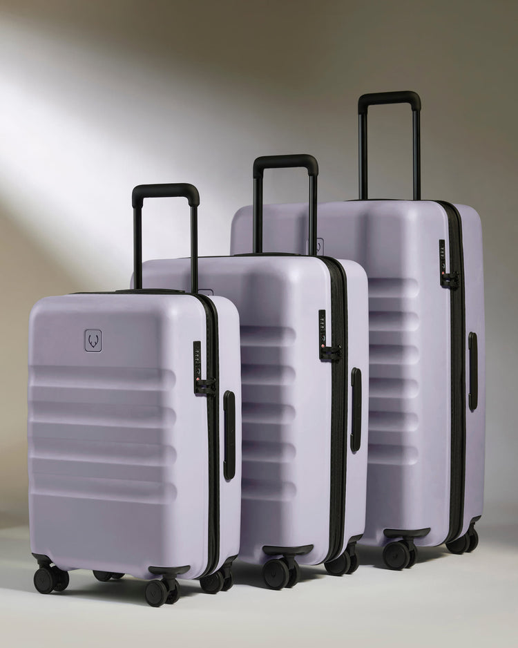 Large Cabin Suitcase Set in Meadow Purple - Icon Stripe