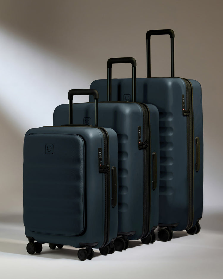 Cabin with Pocket Suitcase Set in Indigo Blue - Icon Stripe