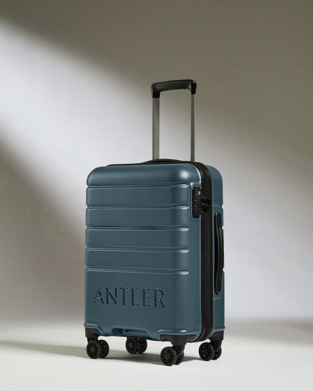 Cabin Suitcase in Blue Grey - Logo