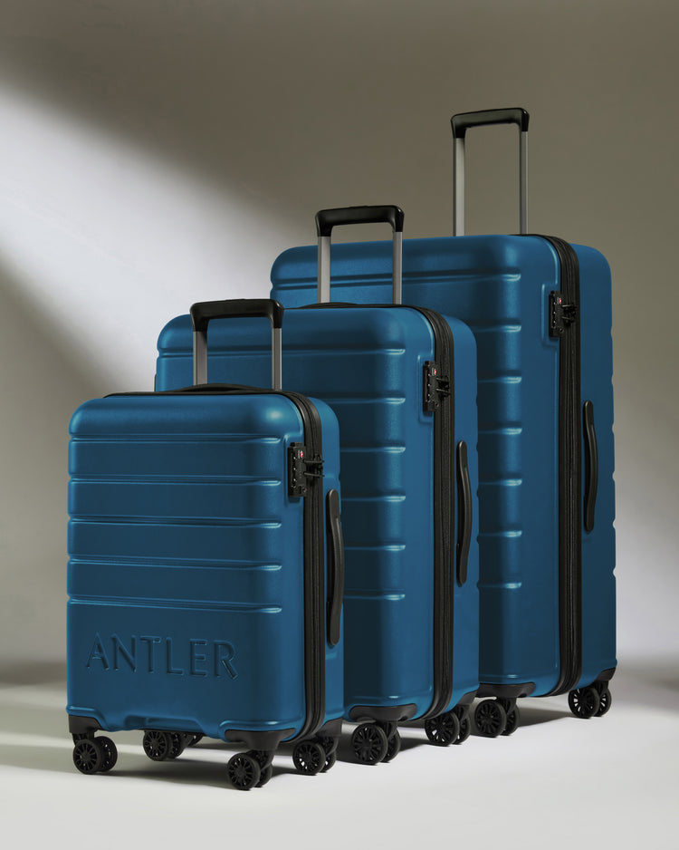 Suitcase Set in Bold Blue - Logo