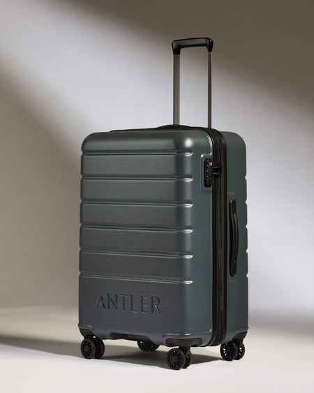 Medium Suitcase in Granite Grey - Logo