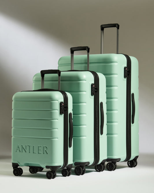 Suitcase Set in Aspen Green - Logo