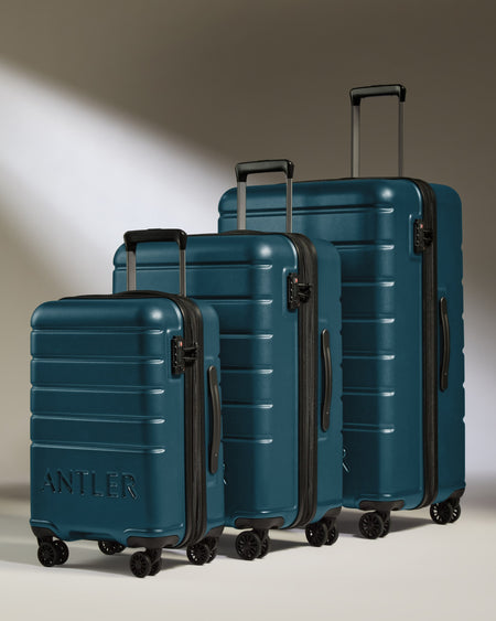 Suitcase Set in Soft Blue - Logo