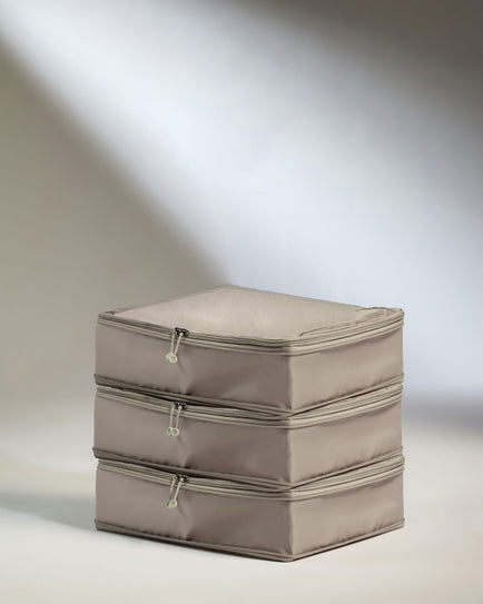 Compression Packing Cubes in Taupe - Set of 3