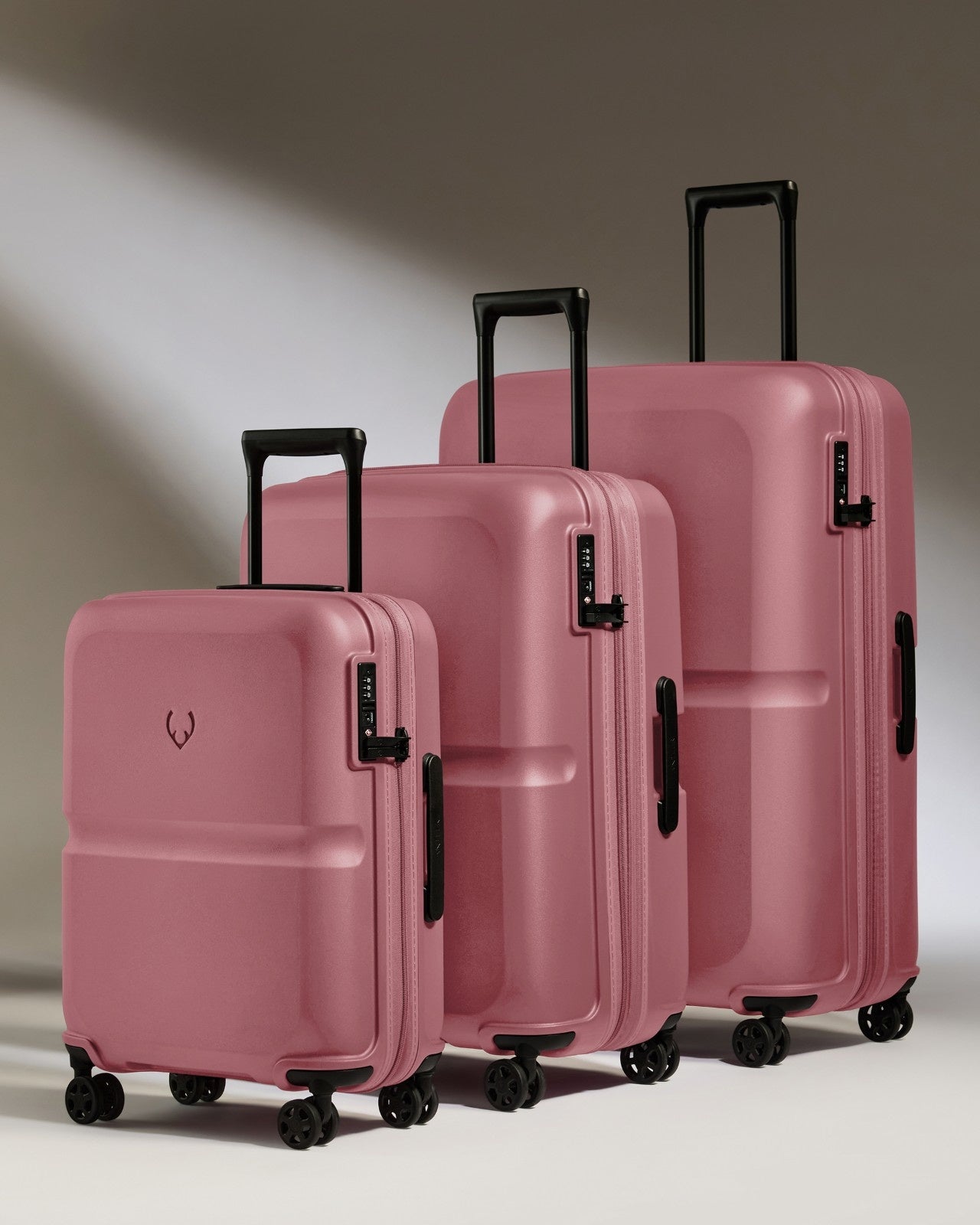 Suitcase Set in Clay Pink - Single Stripe