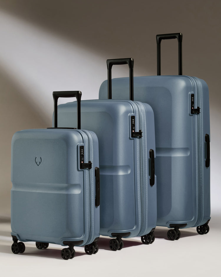 Suitcase Set in Cove Blue - Single Stripe