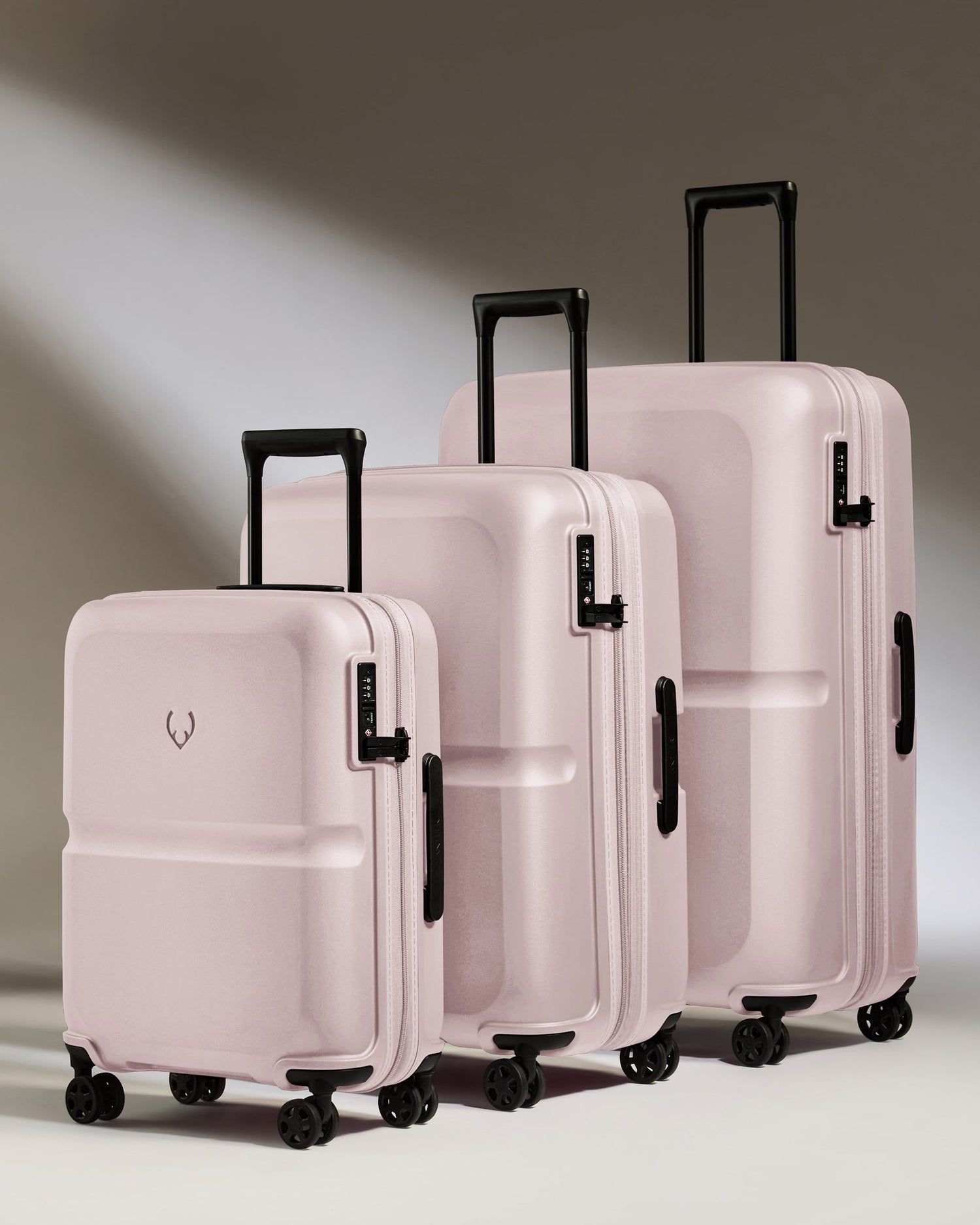Suitcase Set in Dusk Pink - Single Stripe