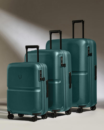 Suitcase Set in Marsh Blue - Single Stripe