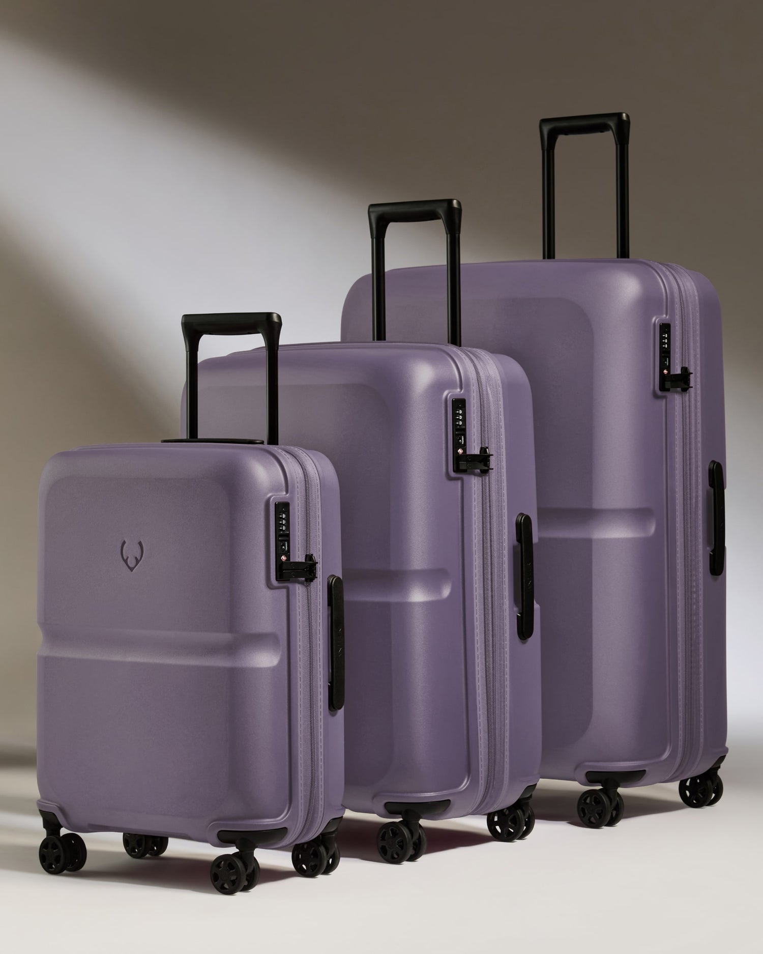 Suitcase Set in Thistle Purple - Single Stripe