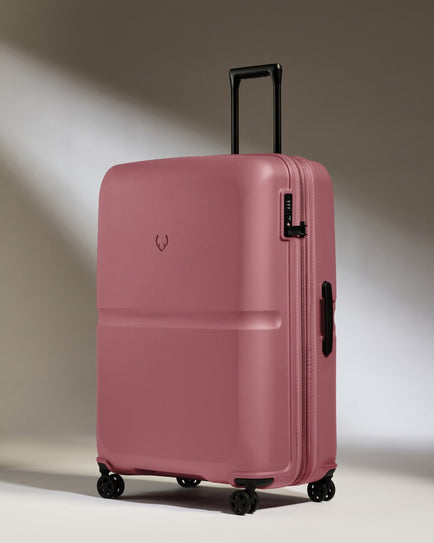 Large Suitcase in Clay Pink - Single Stripe
