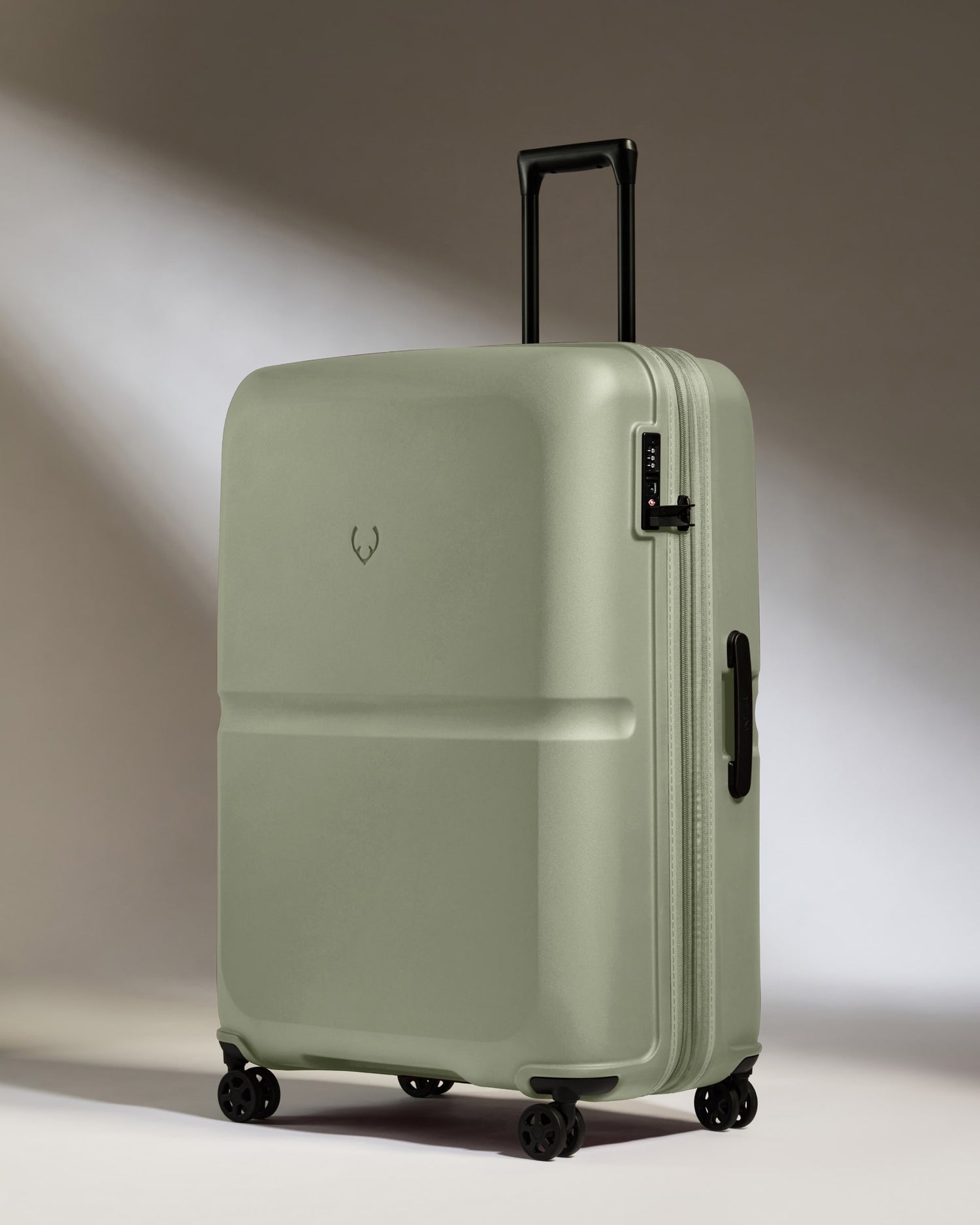 Large Suitcase in Clover Green - Single Stripe