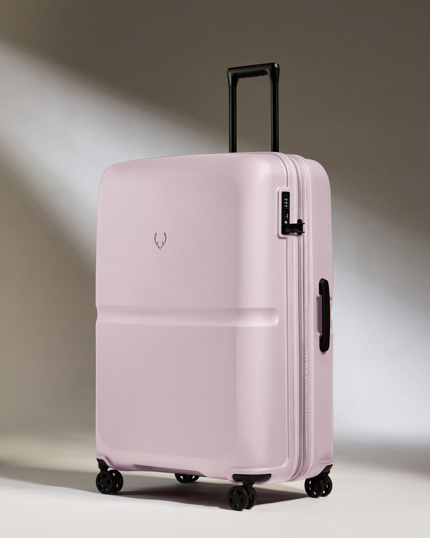 Large Suitcase in Dusk Pink - Single Stripe