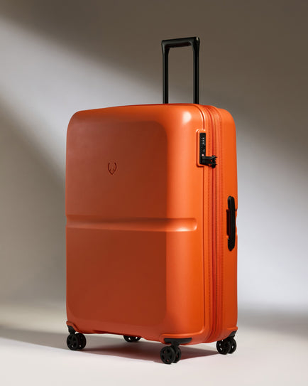 Large Suitcase in Ember Orange - Single Stripe