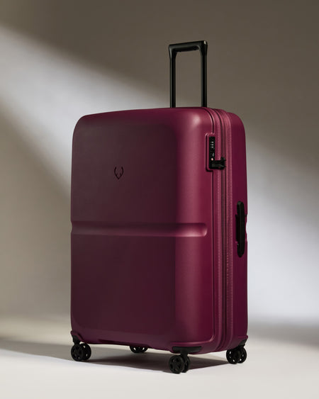 Large Suitcase in Heather Purple - Single Stripe