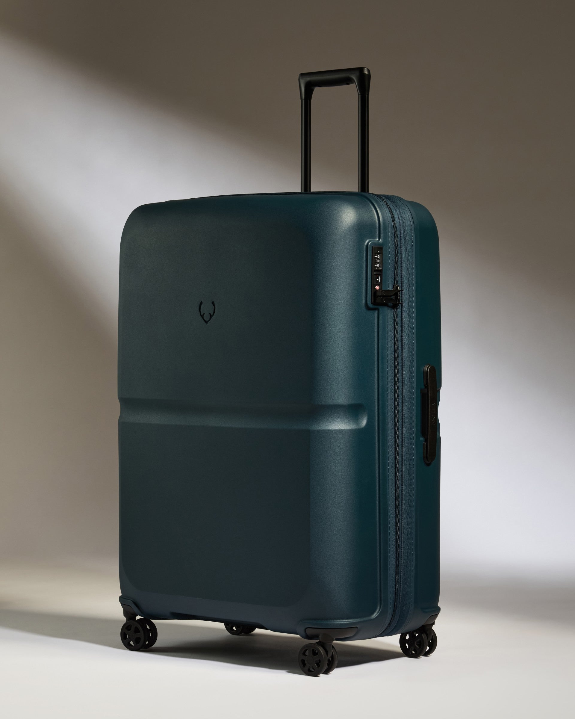 Large Suitcase in Indigo Blue Single Stripe