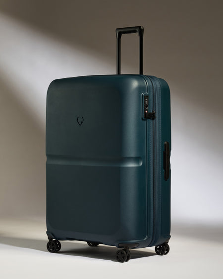 Large Suitcase in Indigo Blue - Single Stripe